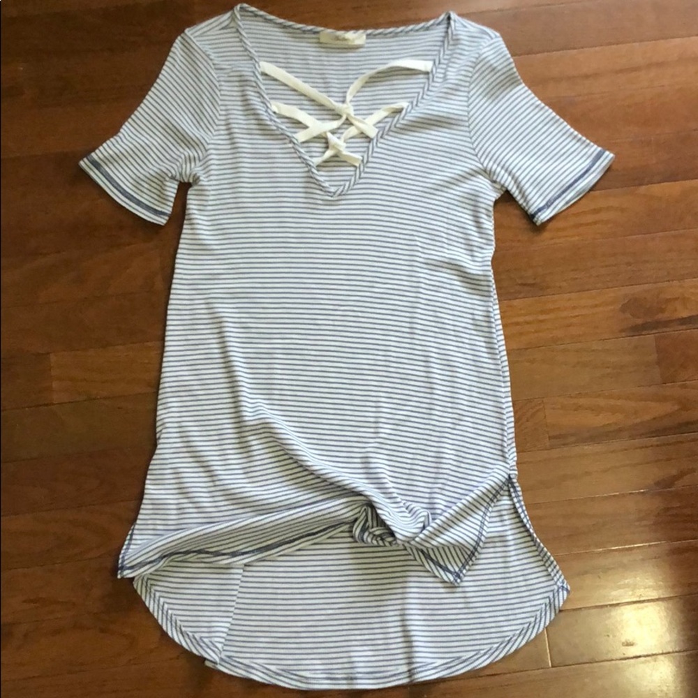 Grey striped top